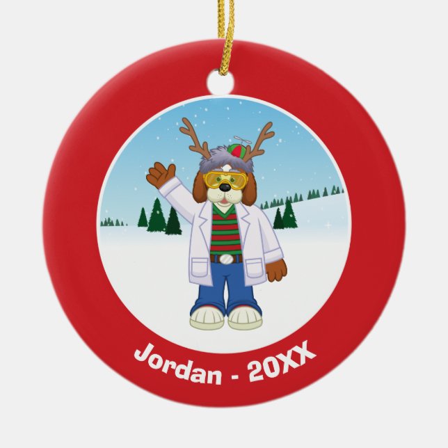 Ornement En Céramique Jr. de Hausenfeffer de "Goober" de Harold J. (Devant)