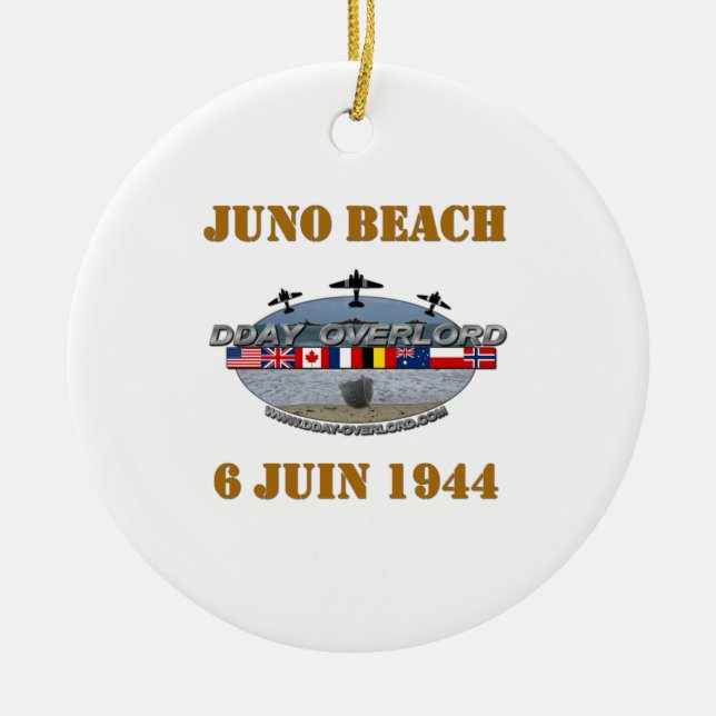 Ornement En Céramique Juno Beach 1944 Normandie (Devant)
