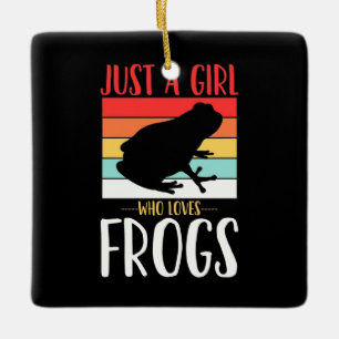 Ornement En Céramique Juste une fille qui aime la grenouille
