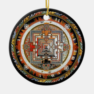Ornement En Céramique Kalachakra Mandala