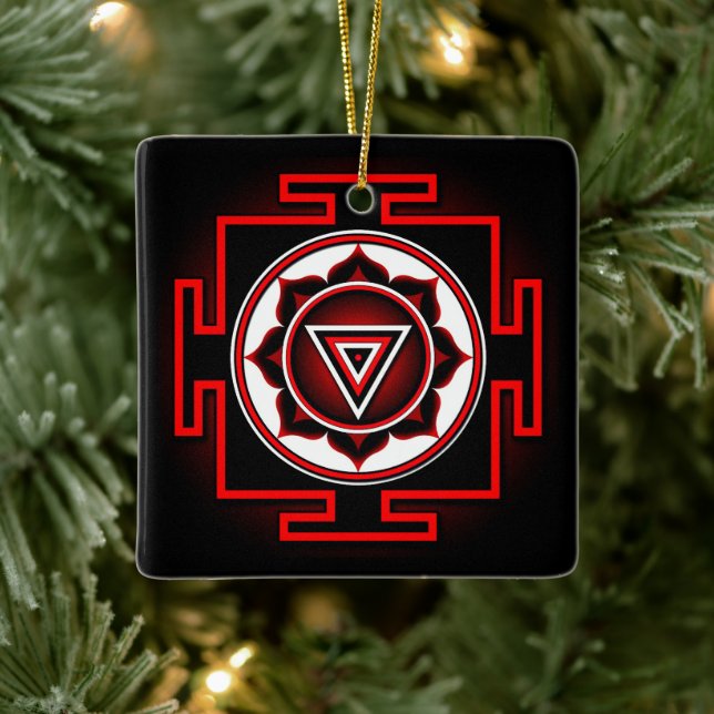 Ornement En Céramique Kali Yantra (Arbre)