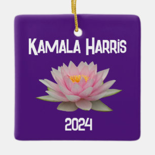 Ornement En Céramique Kamala Harris Lotus 2024