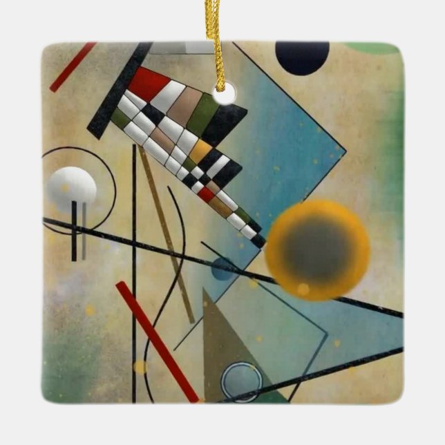 Ornement En Céramique Kandinsky Composition Peinture Abstraite (Devant)