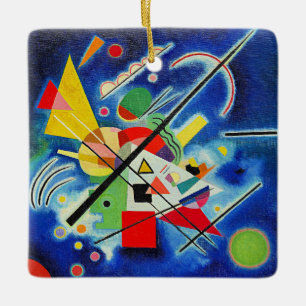 Ornement En Céramique Kandinsky - Peinture Bleue