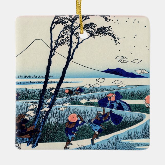 Ornement En Céramique Katsushika Hokusai - Ejiri dans la province de Sur (Devant)