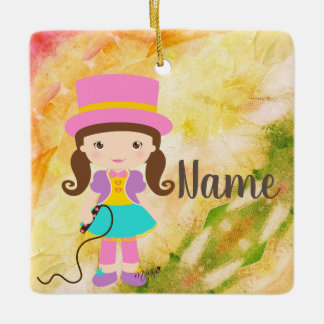 Ornement En Céramique Kawaii Little Circus Girl Ornament