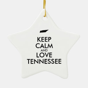 Ornement En Céramique KEEP CALM et LOVE TENNESSEE
