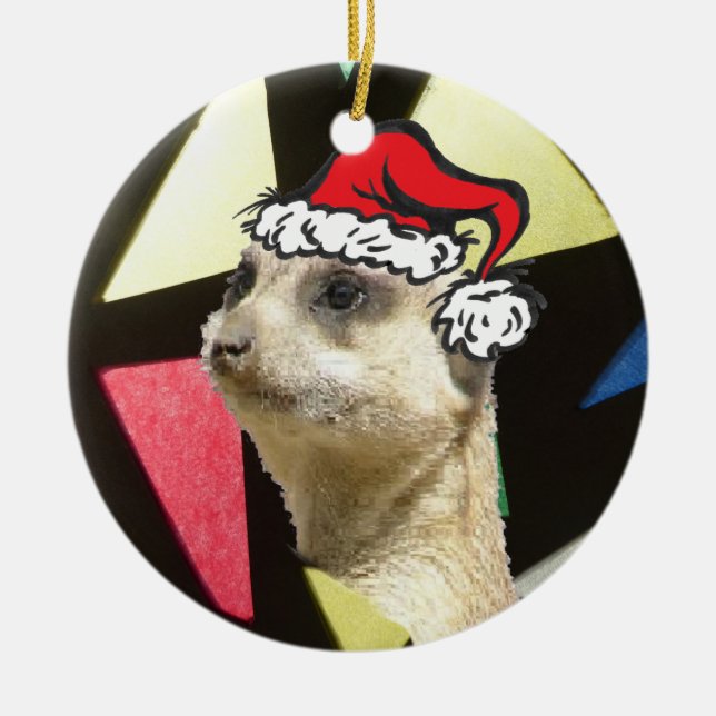 Ornement En Céramique Kerst Stokstaartje Glas dans l'ornement de Lood Ci (Devant)