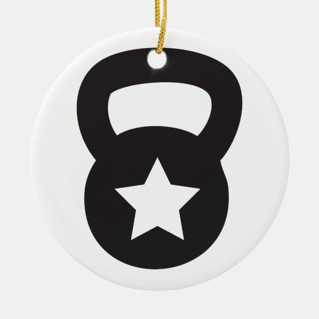 Ornement En Céramique Kettlebell avec une étoile vide (Devant)