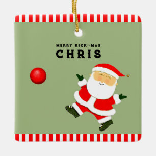 Ornement En Céramique Kickball Player cadeau de vacances