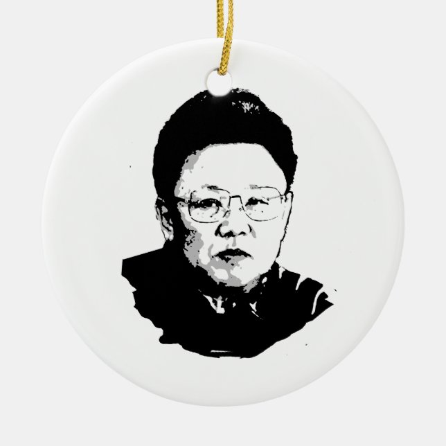 Ornement En Céramique Kim Jong Il (Devant)