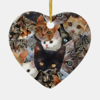 Ornement En Céramique Kitty Collage