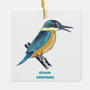 Ornement En Céramique Kotare Kingfisher NZ BIRD