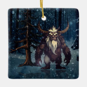 Ornement En Céramique Krampus méchant 