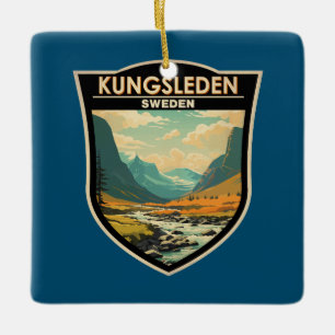 Ornement En Céramique Kungsleden Suède Travel Art Vintage