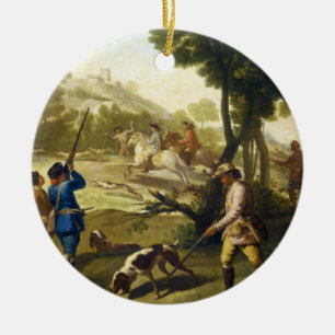 Ornement En Céramique La chasse à la caille Francisco José Goya chef-d