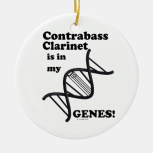Ornement En Céramique La Clarinette De La Contrabasse Est Dans Mes Gènes