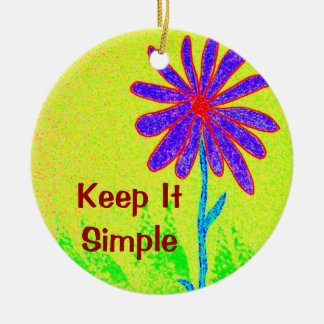 Ornement En Céramique La fleur sauvage le maintiennent simple