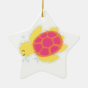 Ornement En Céramique La jolie tortue de mer