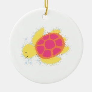 Ornement En Céramique La jolie tortue de mer