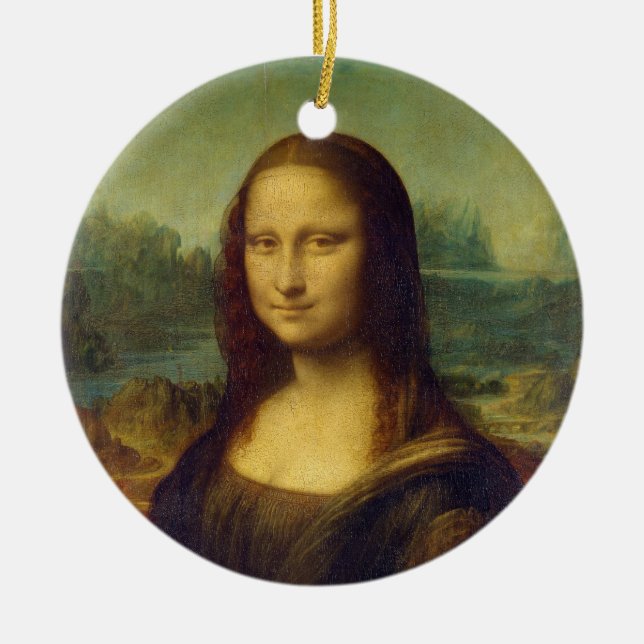 Ornement En Céramique La La Joconde de Mona Lisa par Leonardo da Vinci (Devant)