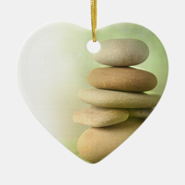 Ornement En Céramique la méditation de zen bascule l'ornement (Devant)