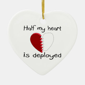 Ornement En Céramique La moitié de mon coeur est déployée
