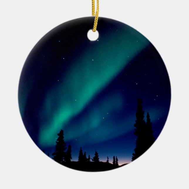 Ornement En Céramique La nature force l'aurore Borealis Alaska (Devant)