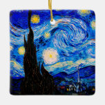 Ornement En Céramique La nuit étoilée par Vincent Van Gogh<br><div class="desc">Vincent Van Gogh La Nuit Étoile. Il s'agit d'un ancien chef-d'oeuvre du peintre-maître néerlandais Vincent Van Gogh.Cette peinture de paysage d'art raffiné a une belle,  vibrante,  couleur saturée. Vincent Van Gogh était un peintre impressionniste de poste hollandais. Cette image est du domaine public</div>