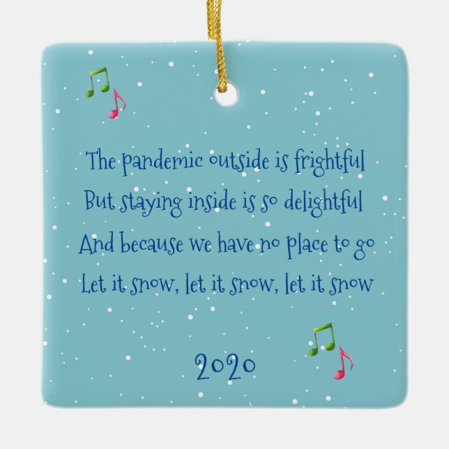 Ornement En Céramique La pandémie extérieure est effrayante 2020 (Devant)