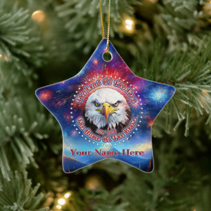 Ornement En Céramique La Terre Des Hommes Libres Feu D'artifice Aigle Br