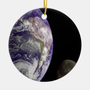 Ornement En Céramique La terre et la lune
