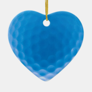 Ornement En Céramique La texture de boule de golf embrève le bleu