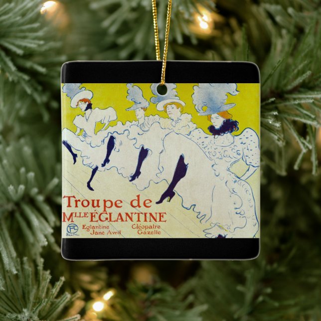 Ornement En Céramique La Troupe de Mlle Eglantine par Toulouse Lautrec (Arbre)