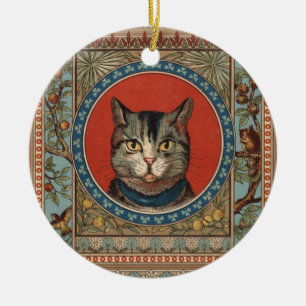 Ornement En Céramique La vie de chat vintage pour chat classique victori