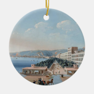 Ornement En Céramique La Villa Reale di Chiaia, Naples (gouache sur le