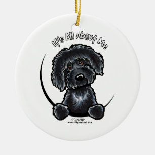 Ornement En Céramique Labradodle noir IAAM