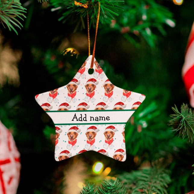 Ornement En Céramique Labrador Chien de race Noël (Créateur téléchargé)