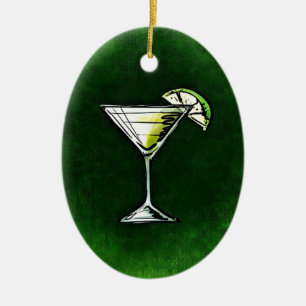 Ornement En Céramique L'absinthe au cocktail vert