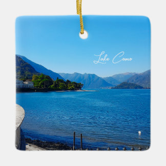 Ornement En Céramique Lac de Côme Italie Paysage Montagnes