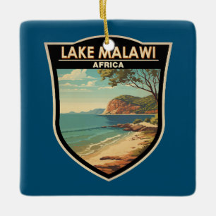 Ornement En Céramique Lake Malawi Afrique Travel Art Vintage