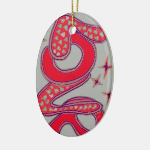 Ornement En Céramique L'amour dans le style années 1960