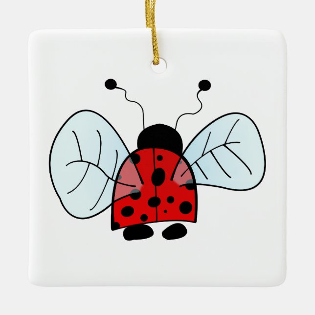 Ornement En Céramique Lampe de table Ladybug (Devant)