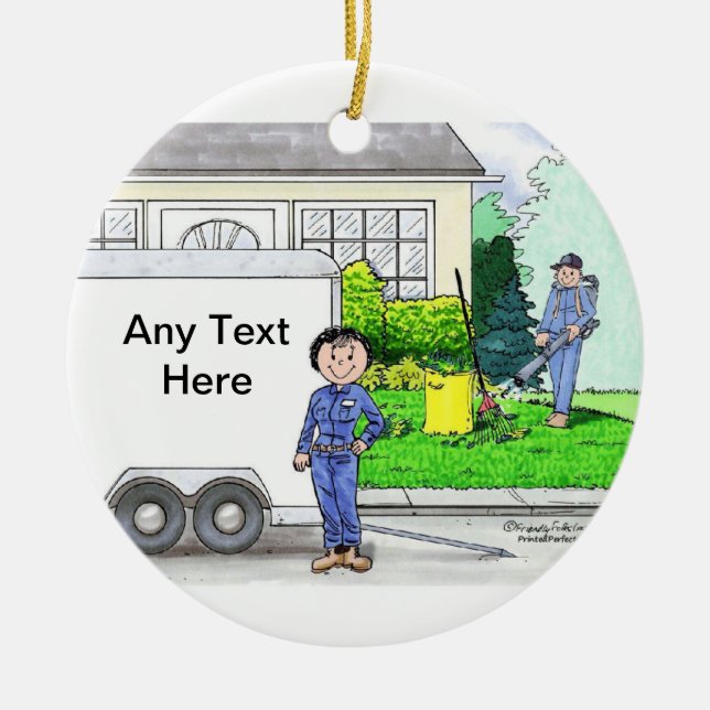 Ornement En Céramique Landscaper - Femme (Devant)