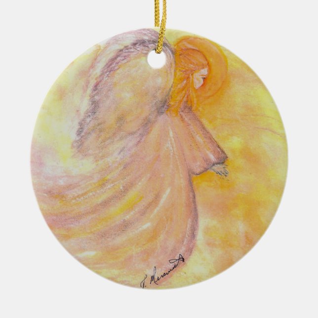 Ornement En Céramique L'ange de Jeanne (Devant)