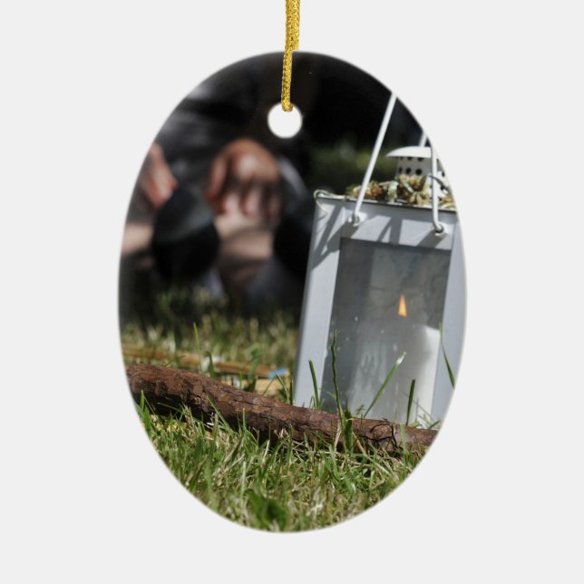 Ornement En Céramique Lanterne lumineuse (Devant)