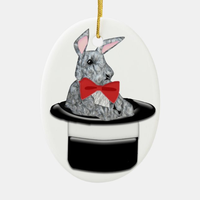 Ornement En Céramique Lapin magique (Devant)