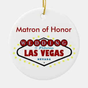 Ornement En Céramique Las Vegas Matron of Honor Keepsaké Mariage Ornamen