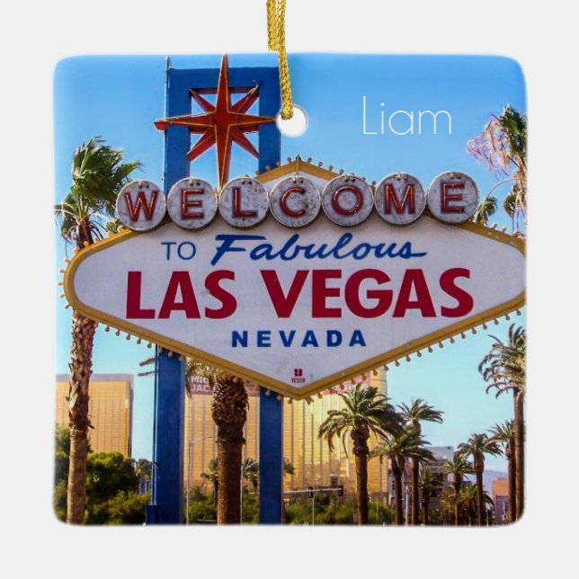 Ornement En Céramique Las Vegas personnalisé (Devant)