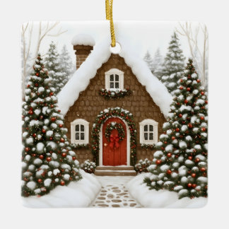 Ornement En Céramique l'auberge du Père Noël